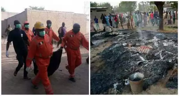 Graphic Photos: Female Suicide Bombers Blown To Pieces After Attack In Borno Today 